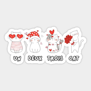 Un Deux Trois Cat Sticker